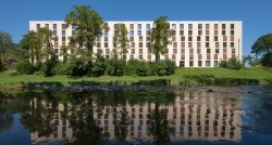 Gebäudeansicht Rückseite, Flussseite