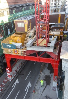 Baustellendorf über der Sihlstrasse