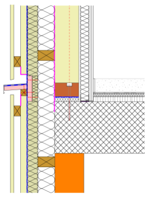 Vertikalschnitt Geschossübergang