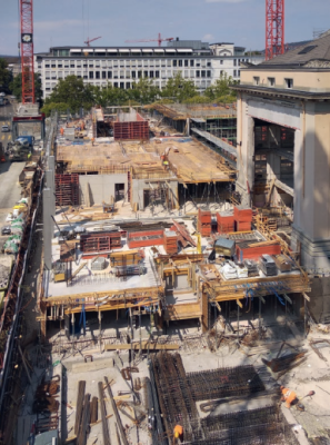 Gebäude B: Momentaufnahme aus dem Bauprozess